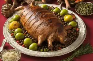 Receta de lechona: el espectáculo culinario colombiano de bondad de cerdo asado